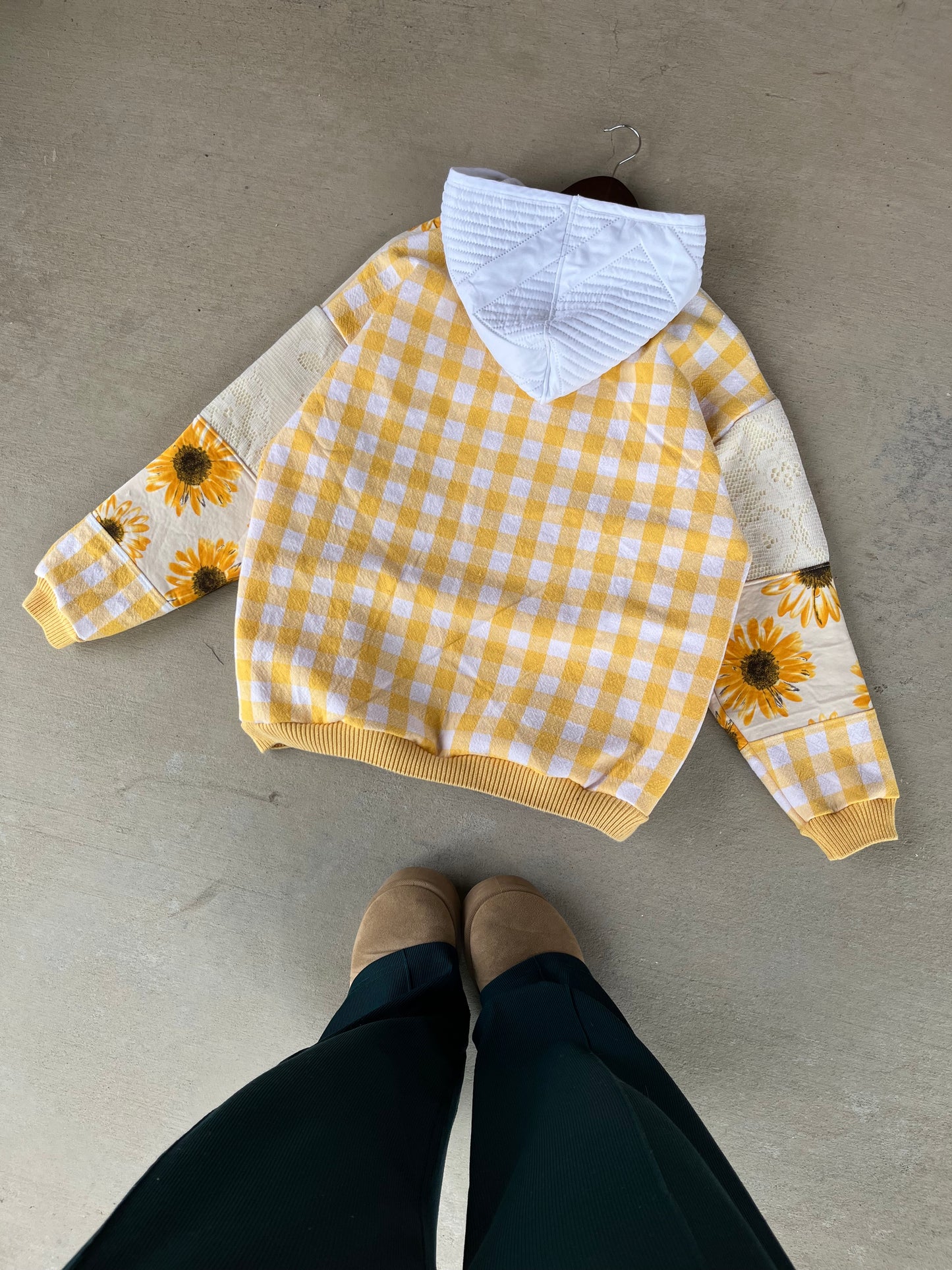 Sunshine state patchwork hoodie (L)