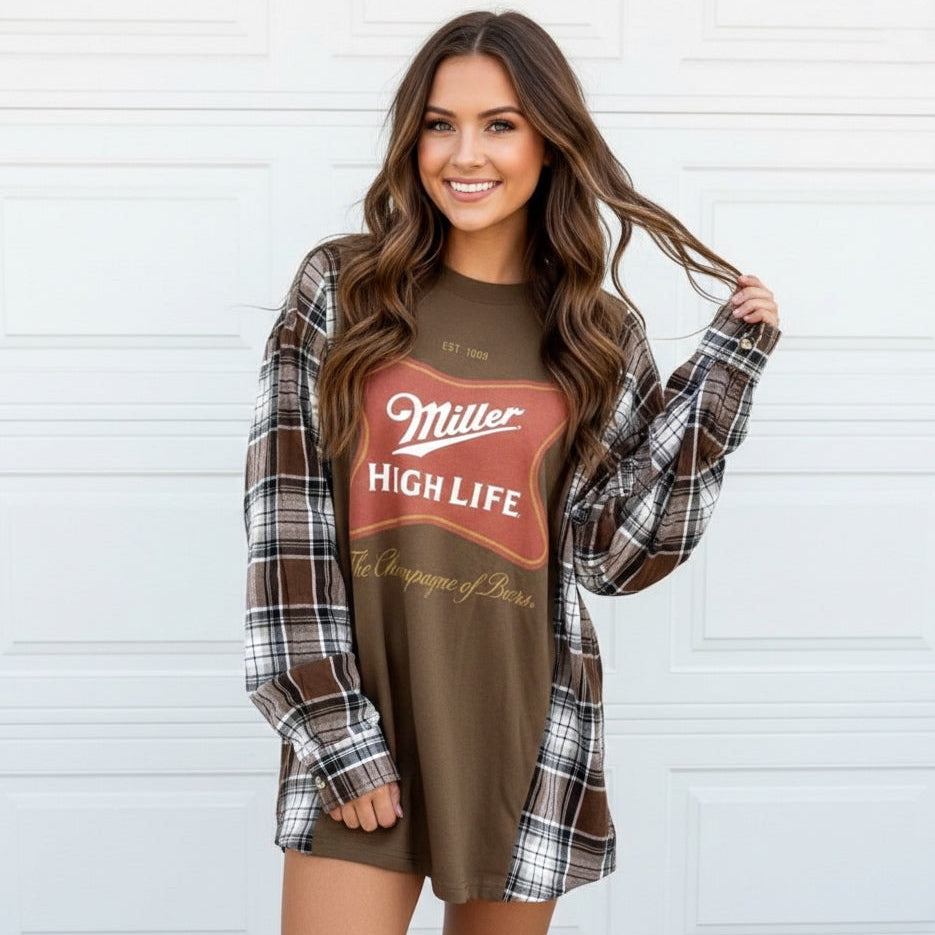 Tshirt flannel custom