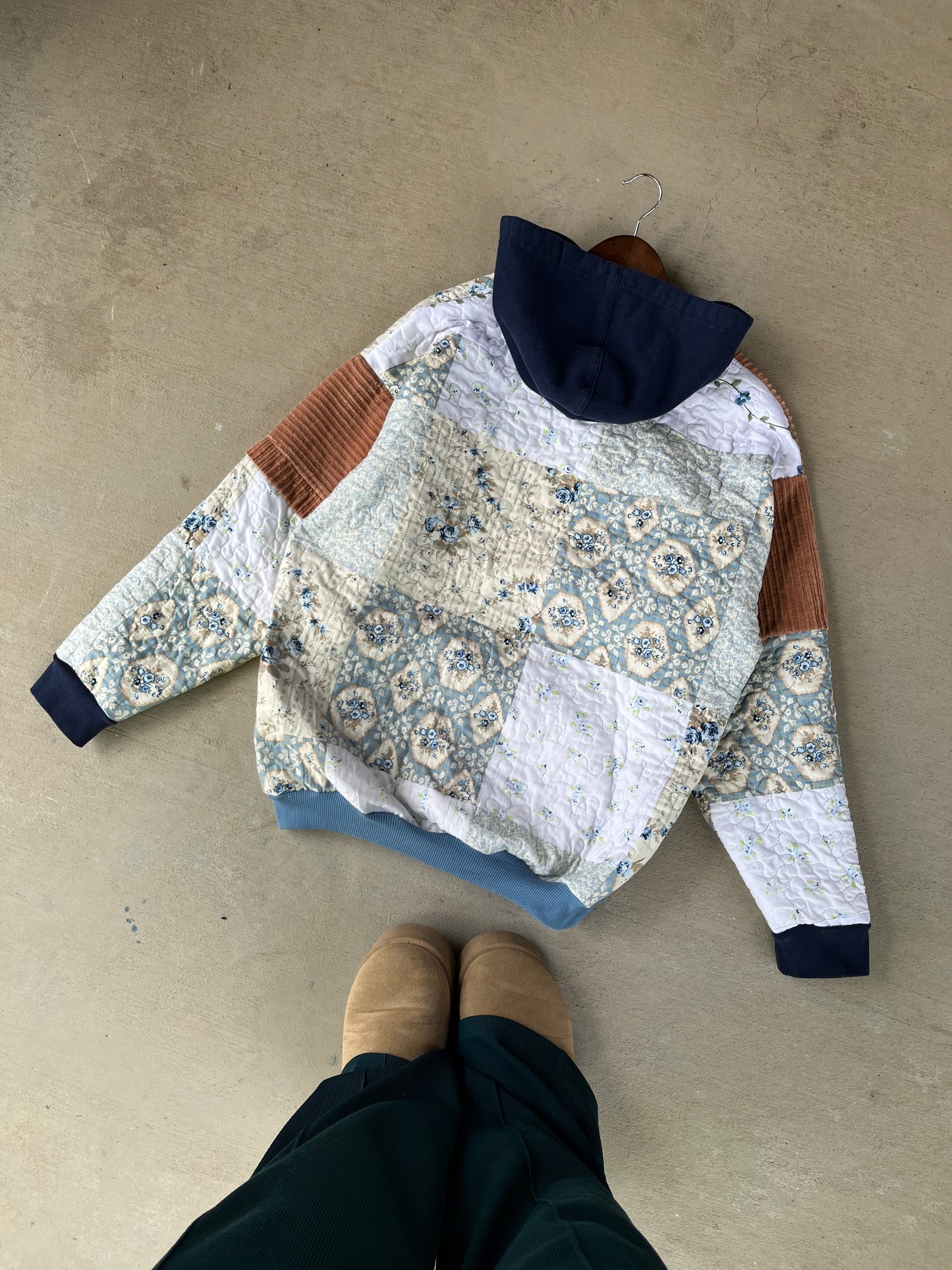 Garden dreamscape patchwork hoodie (L)