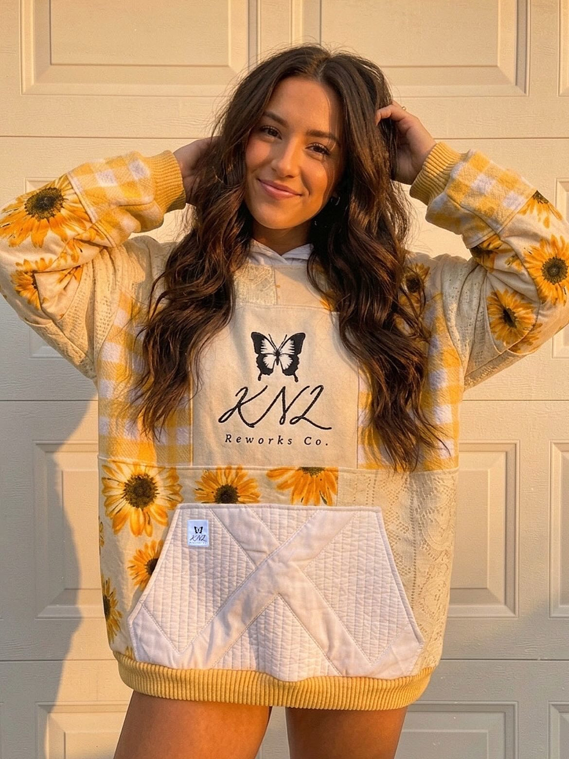 Sunshine state patchwork hoodie (L)