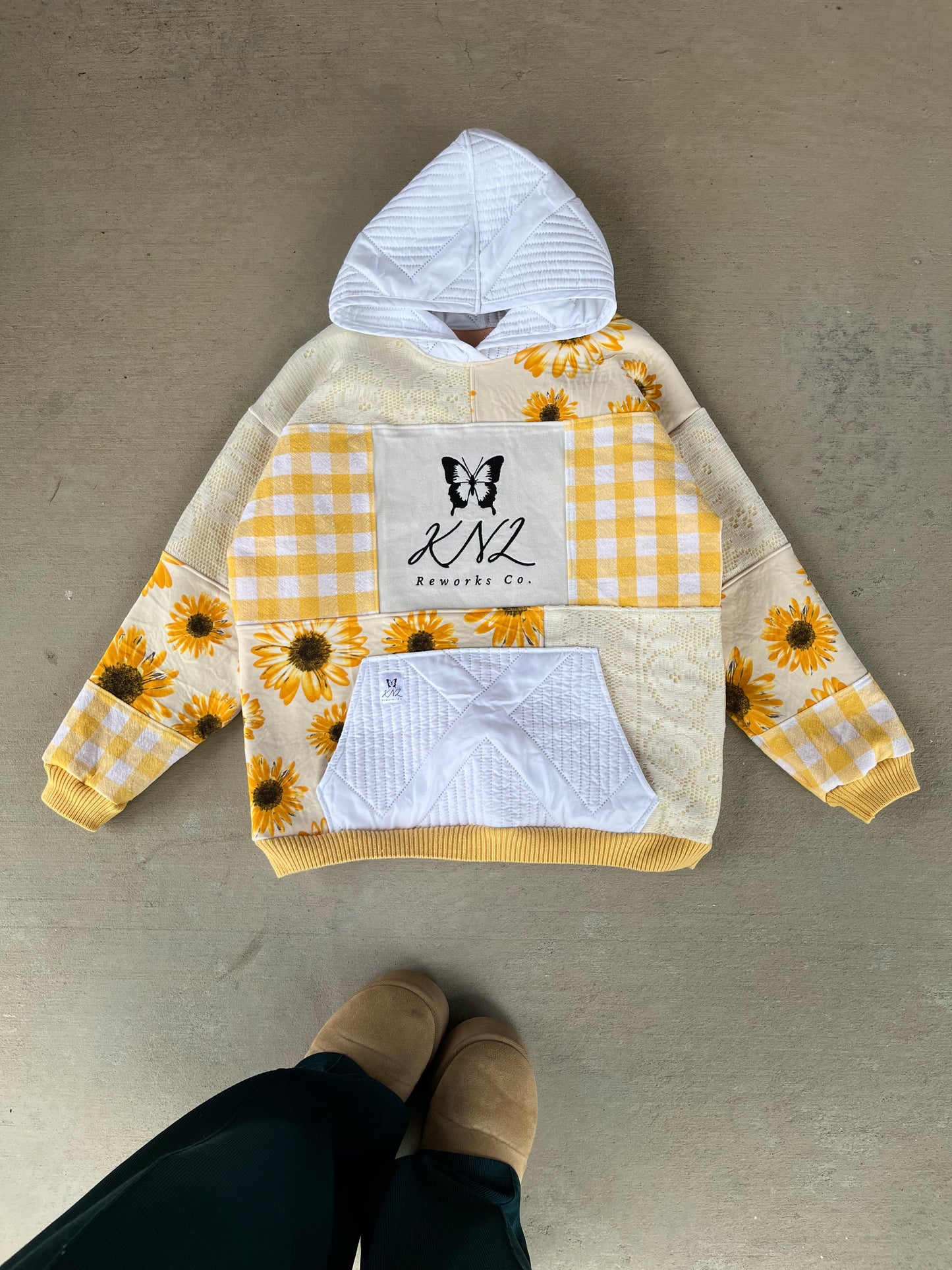 Sunshine state patchwork hoodie (L)